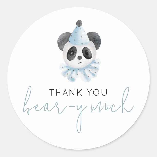Thank You Bear-y Much Classic Round Sticker (Front)