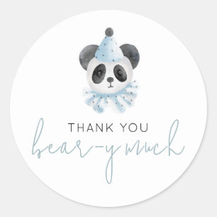 Thank You Bear-y Much Classic Round Sticker