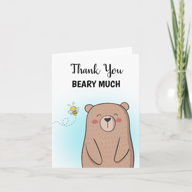 Thank You Beary Much Card (Front)
