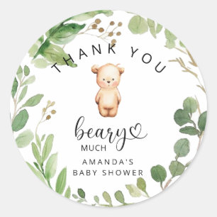 Thank you beary much classic round sticker