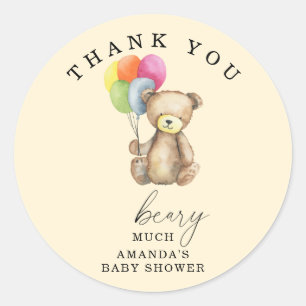 Thank you beary much  classic round sticker