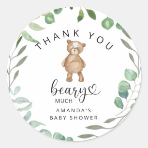 Thank you beary much classic round sticker