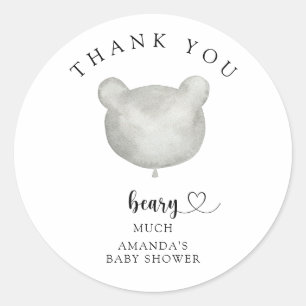 Thank you beary much  classic round sticker