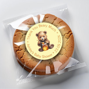 Thank You Beary Much Cute Bear Baby Shower  Classic Round Sticker