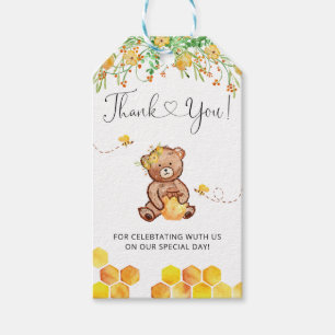 Thank you beary much honey bee favour tag