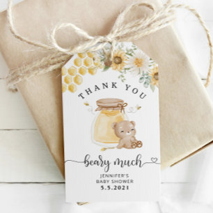 Thank you beary much honey bee favour tag