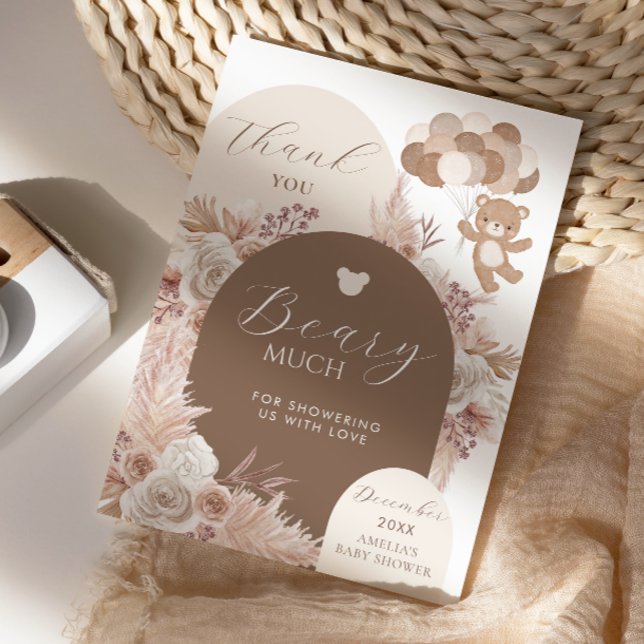 Thank You Beary Much Neutral Teddy Bear Boho (Creator Uploaded)