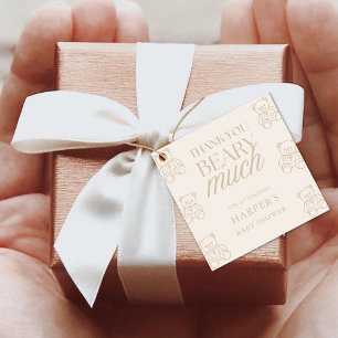 Thank You Beary Much Teddy Bear Baby Shower Favour Tags