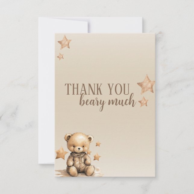 Thank You Beary Much Thank You Card (Front)