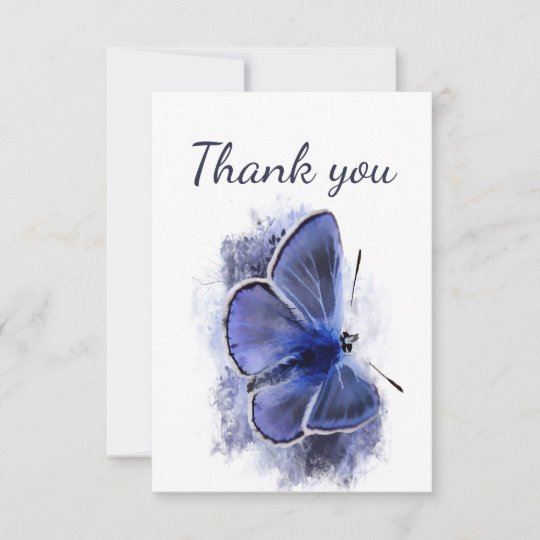 Thank You Beautiful Blue Butterfly | Zazzle.co.uk