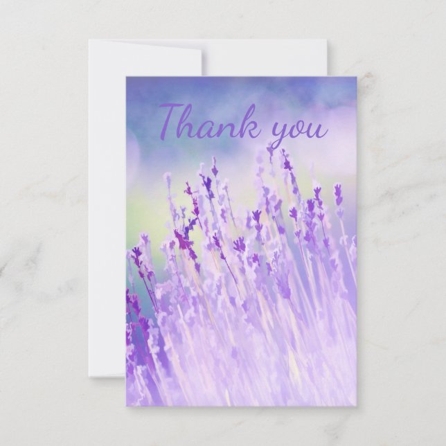 Thank You Beautiful Field of Lavender flowers (Front)