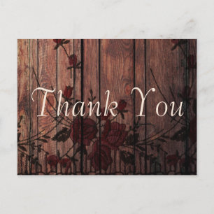 Thank You Beautiful Floral Faux Lace Postcard