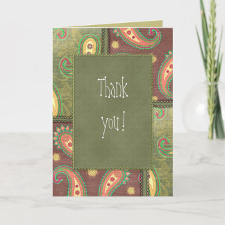 Thank you - beautiful Paisley design Card