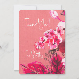 Thank You Beautiful Pink Cherry Blossom Floral Art