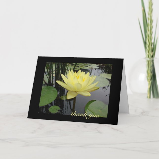 Thank You - Beautiful Water Lily Card (Front)
