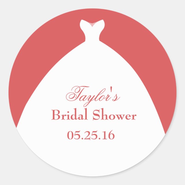 Thank You Beautiful Wedding Dress Classic Round Sticker (Front)