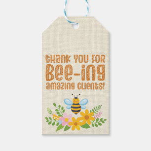 Thank you Bee Honey Client Appreciation Realtor Gift Tags