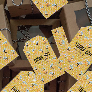 Thank You Bee-Themed Birthday Party Gift Tags