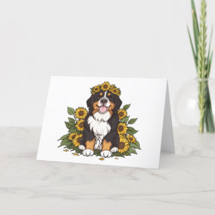Thank You Bernese Mountain Dog Sunflower Crown