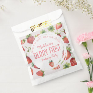 Thank You Berry Much 1st Berry First Birthday Favour Bags