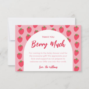 Thank You Berry Much Baby Shower Thank You Card