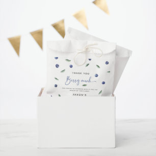 Thank You 'Berry Much' Blueberry 1st Birthday Favour Bags