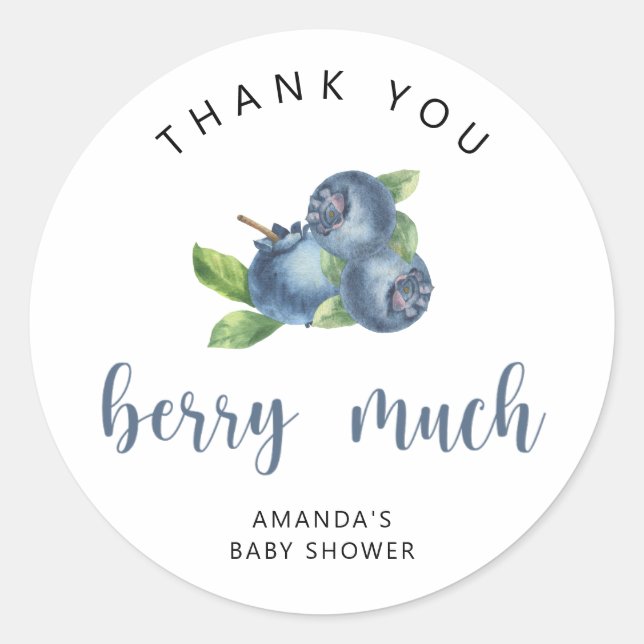 Thank you berry much  classic round sticker (Front)