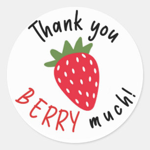 Thank You Berry Much Classic Round Sticker