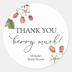 Thank you Berry Much Classic Round Sticker