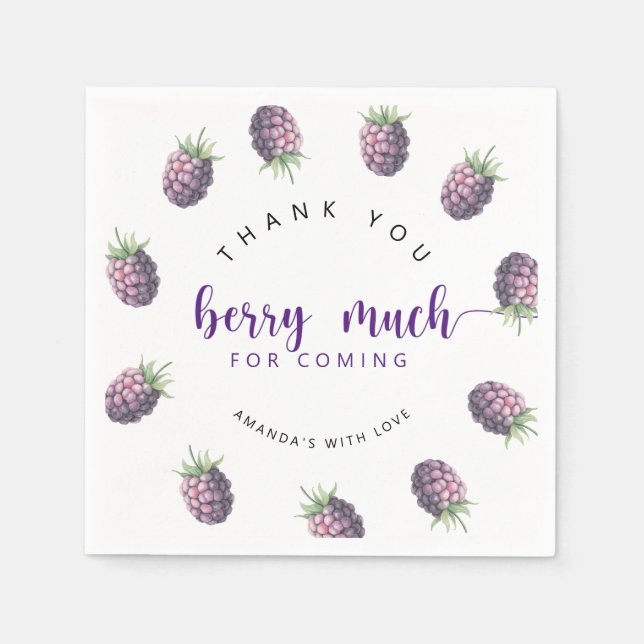 Thank you berry much  napkin (Front)