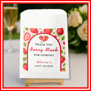 Thank You Berry Much Strawberry Baby Shower Favour Bags