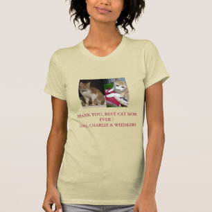 Thank You Best Cat Mum with Cats Photo  T-Shirt