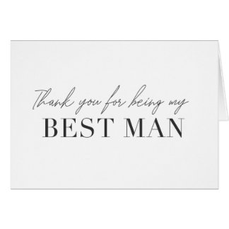 THANK YOU BEST MAN CARD