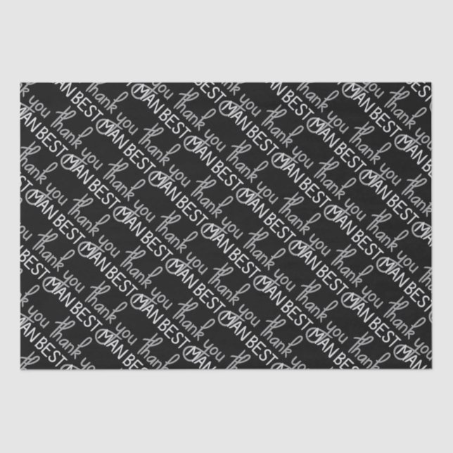 Thank You Best Man Tissue Paper (Front)