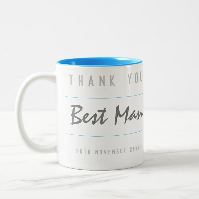 Thank You Best Man Two-Tone Coffee Mug (Left)