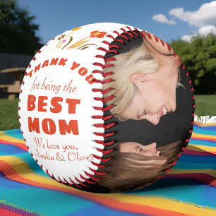 Thank you Best Mum Flower Mother`s Day Photo Softball