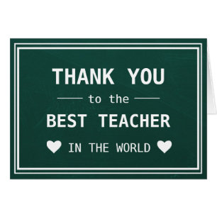 Thank You Best Teacher Appreciation Heart Custom
