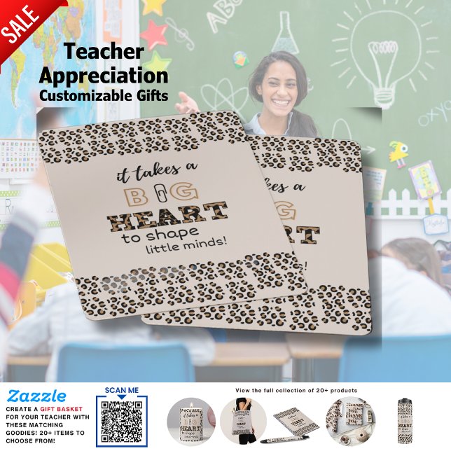 Thank You Best Teacher Custom Quotes Leopard Print Playing Cards (Creator Uploaded)
