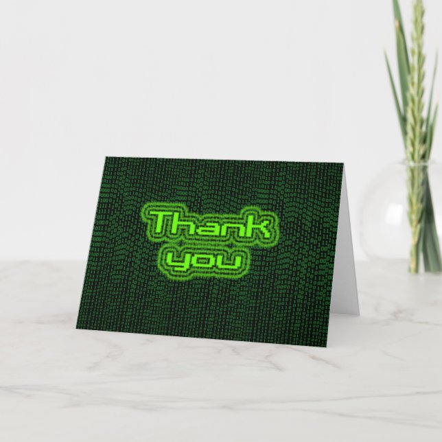 Thank you - Binary Card (Front)