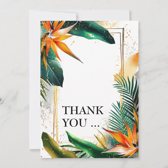 Thank You  Birds of Paradise Bliss Card (Front)