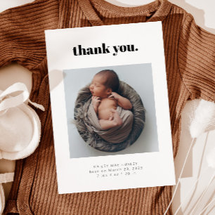 Thank You Birth Announcement Card
