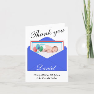 Thank you Birth Announcement photo card