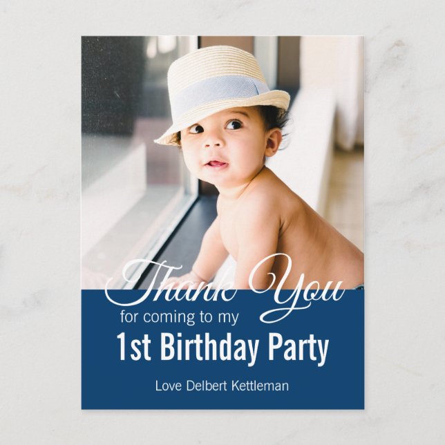 Thank You Birthday Boy Postcard (Front)