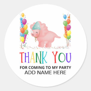 Thank You Birthday Classic Round Sticker