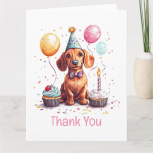 Thank You Birthday Dachshund Dog 