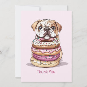 Thank You Birthday English Bulldogs Card