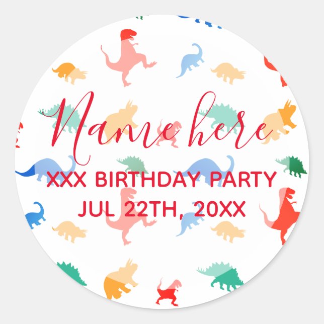 Thank you Birthday kids Classic Round Sticker (Front)