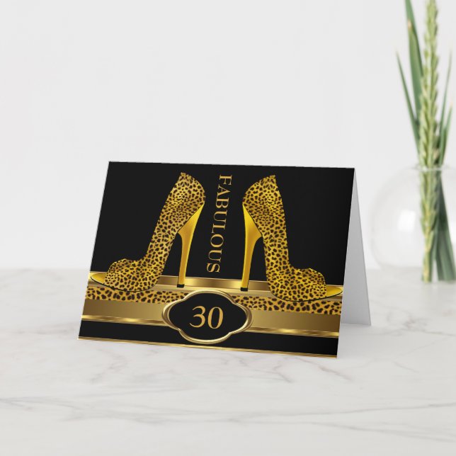 Thank You Birthday Party Celebration Leopard (Front)