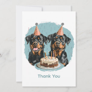 Thank You Birthday Rottweiler Dogs