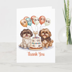 Thank You Birthday Shih Tzu Dogs Birthday Cake